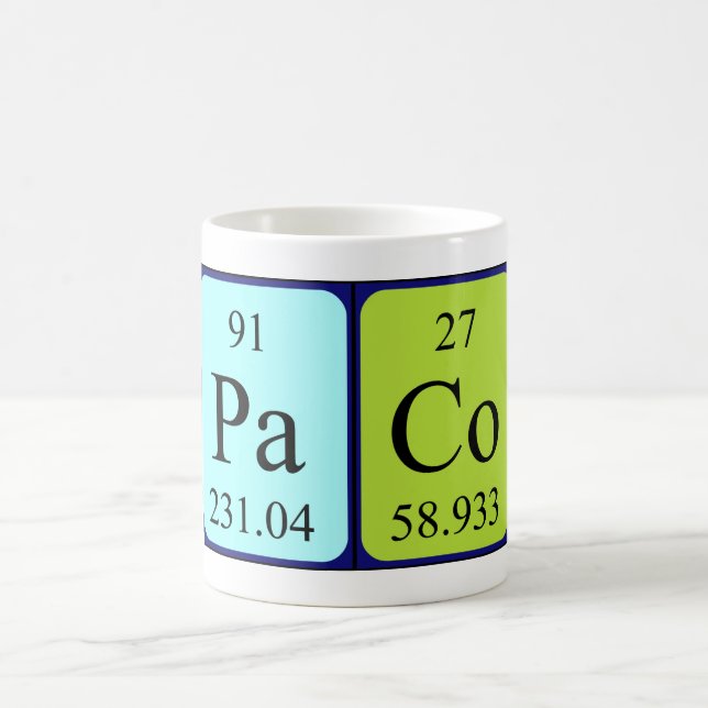 Paco periodic table name mug (Center)