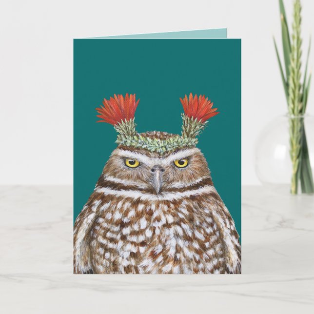 Paco the burrowing owl card (Front)
