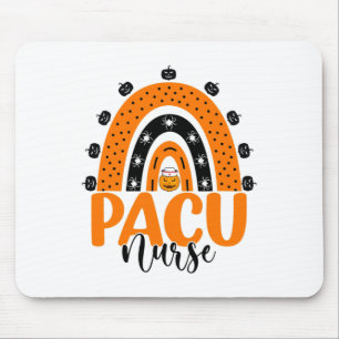 Pacu Nurse Rainbow Pacu Nursing Pumpkin Halloween Mouse Pad