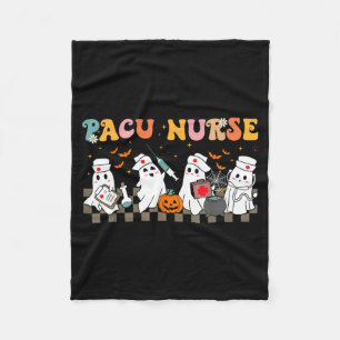 Pacu Nurse Spooky Ghost Halloween Cute Nursing Fleece Blanket