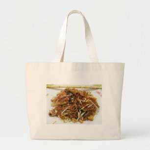 Pad Thai [ผัดไทย] Thailand Street Food Large Tote Bag