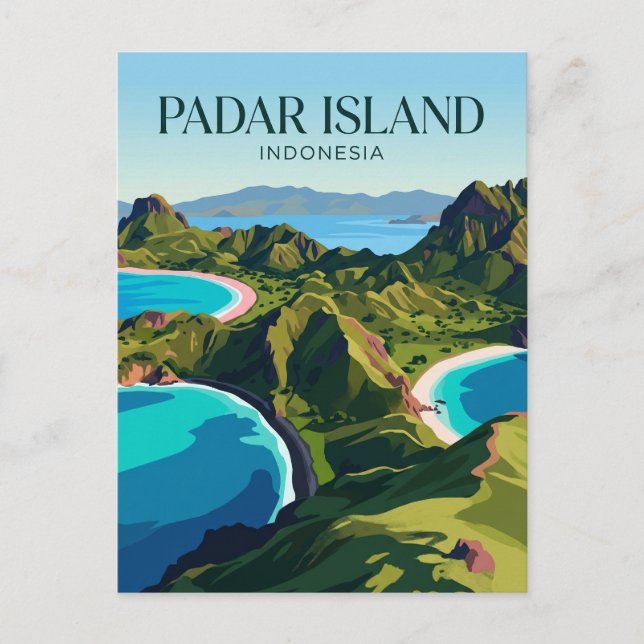 Padar Island Indonesia Postcard (Front)