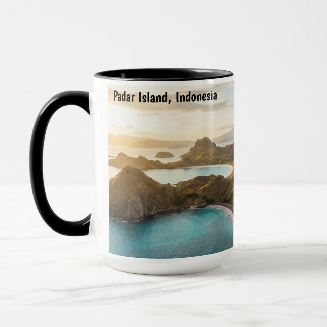 Padar Island Sunset Landscape Canvas Mug (Left)