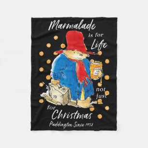 Paddington Bear Xmas Marmalade For Life Cute Merry Fleece Blanket