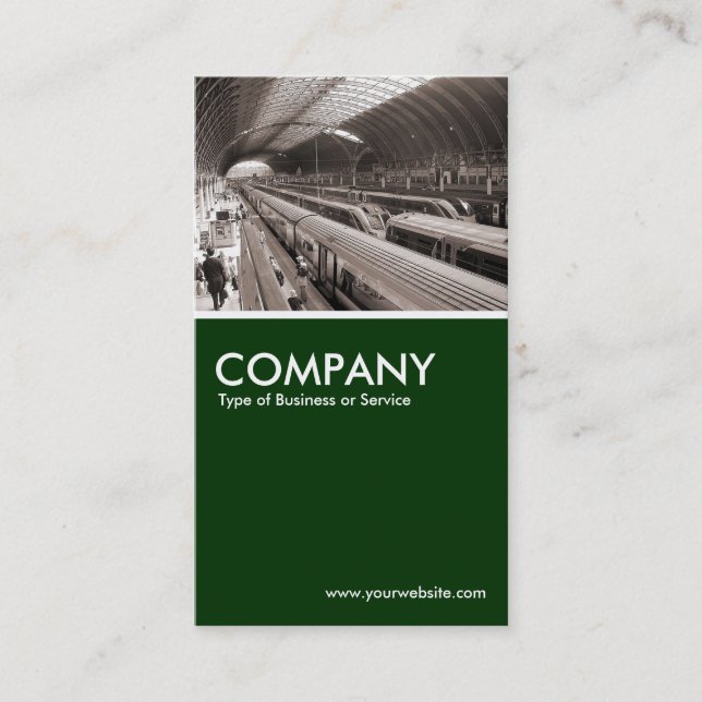 Paddington Station - Dark Green Business Card (Front)