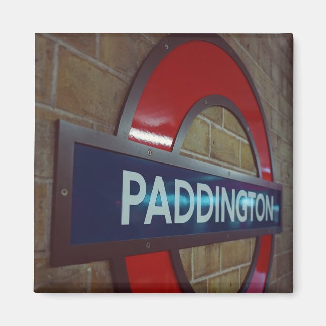 Paddington Station  London Metro Sign Magnet (Front)