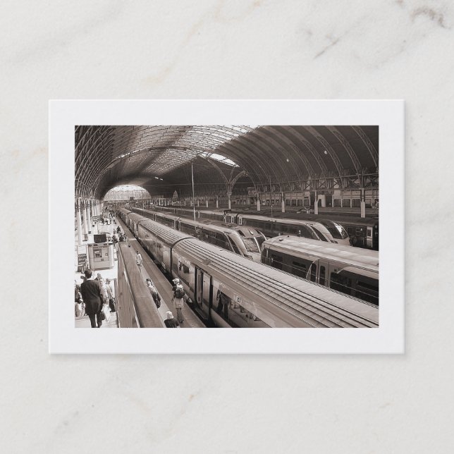 Paddington Station, London. Mini Photo Business Card (Front)