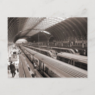 Paddington Station, London. Postcard