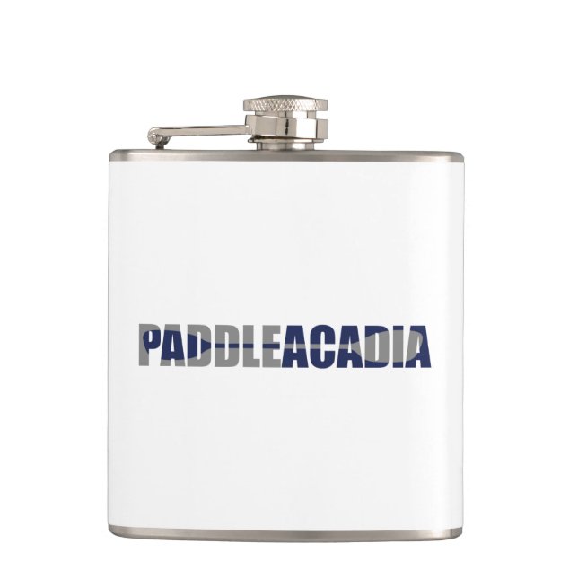 Paddle Acadia National Park Kayaking Maine Hip Flask (Front)