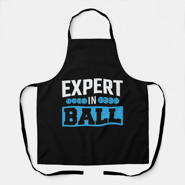 Paddle Ball Player Expert In Ball Pickleball Apron (Front)