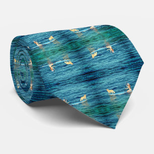 Paddle board surfing tie