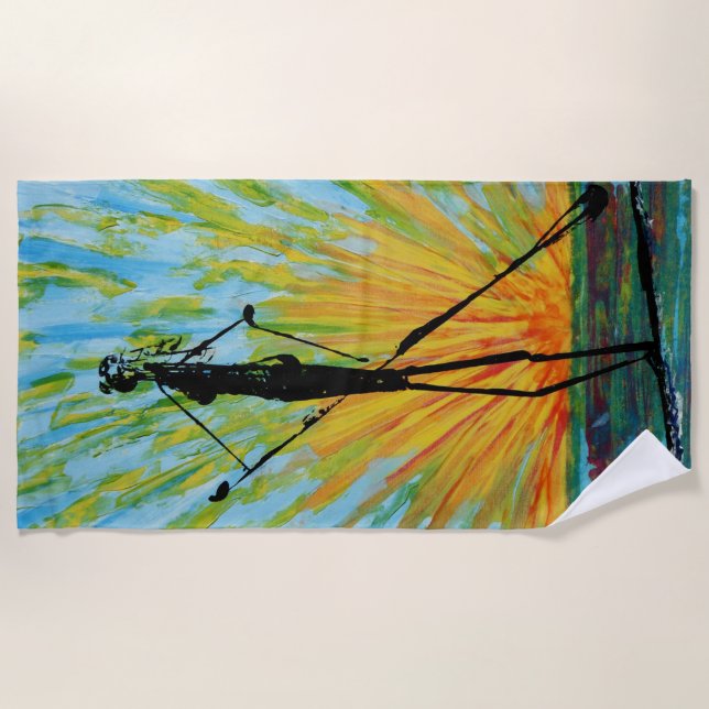 Paddle boarding  beach towel (Front)