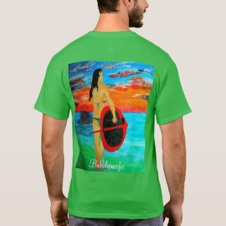 Paddle boarding dawn girl sunset  T-Shirt