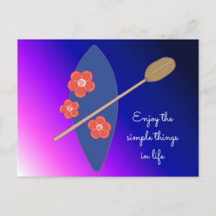 Paddle Boarding With Quote Postcard
