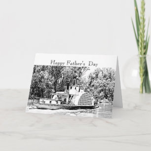 Paddle Boat on Murray River Victoria Nosalgic Card