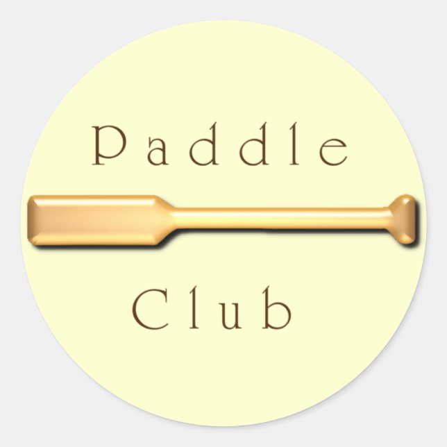 Paddle Club Classic Round Sticker (Front)
