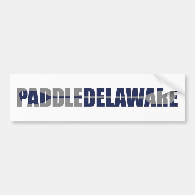 Paddle Delaware Kayaking Bumper Sticker (Front)