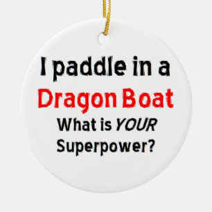 paddle dragon boat ceramic tree decoration