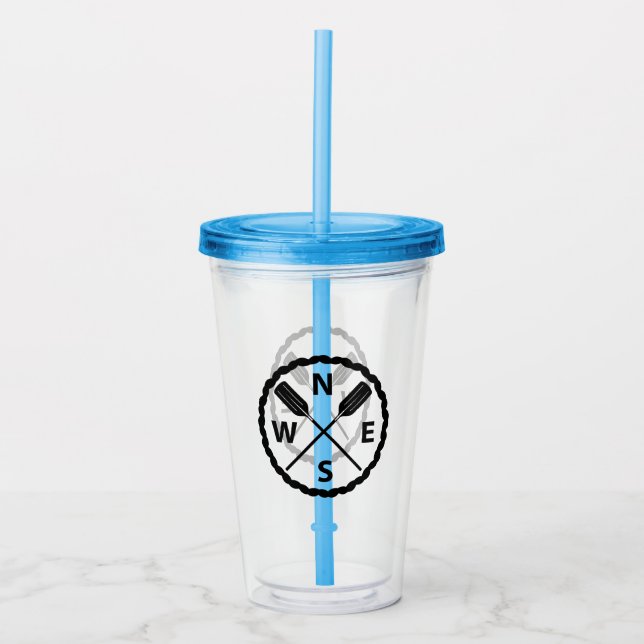 Paddle Explorer Design - Acrylic Tumbler (Front)