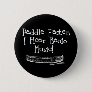 Paddle Faster 6 Cm Round Badge