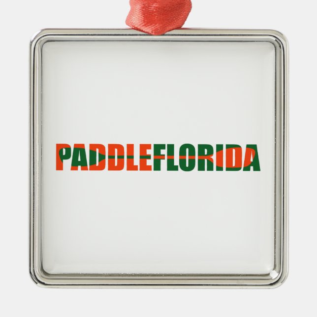 Paddle Florida Kayaking Metal Tree Decoration (Front)