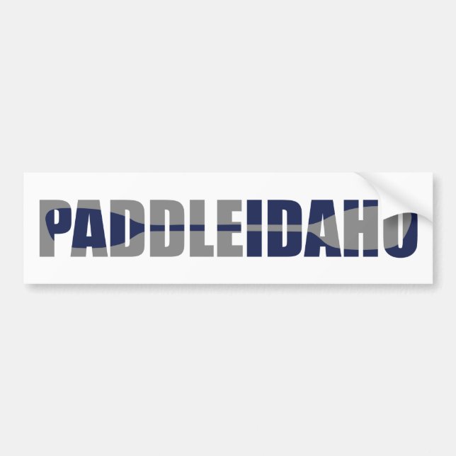 Paddle Idaho Kayaking Bumper Sticker (Front)