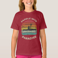 "Paddle into Paradise." in multi-colour: