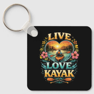 Paddle Into the Sunset Key Ring