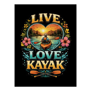 Paddle Into the Sunset Poster