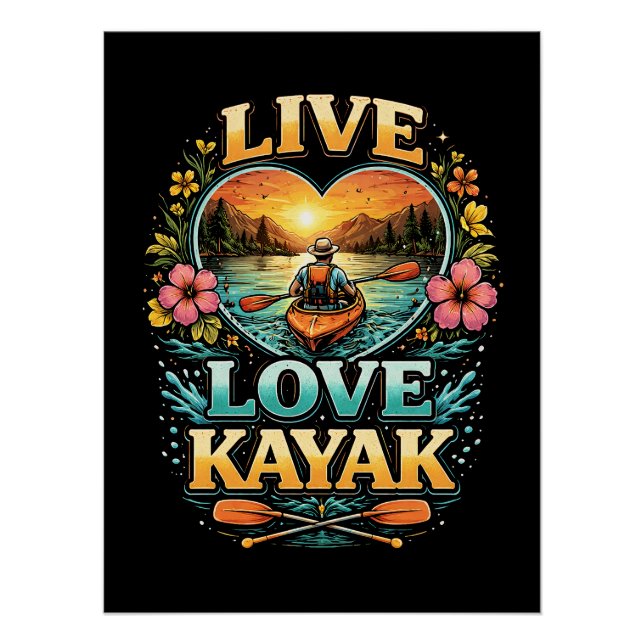 Paddle Into the Sunset Poster (Front)