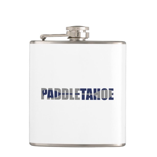 Paddle Lake Tahoe Kayaking Hip Flask (Front)