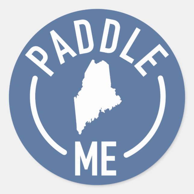 Paddle Maine Classic Round Sticker (Front)