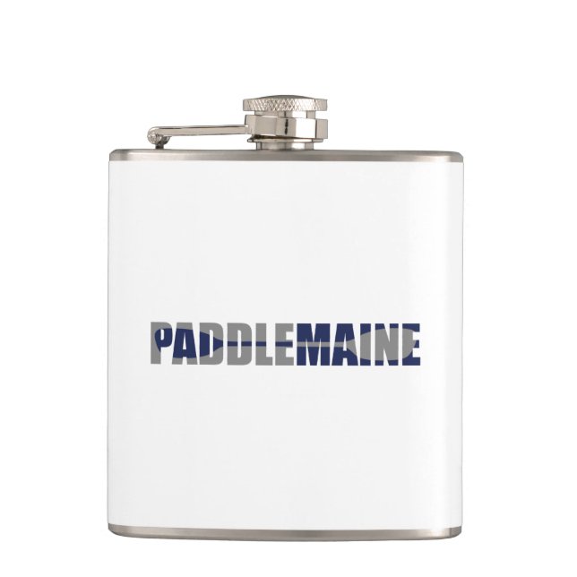 Paddle Maine Kayaking Hip Flask (Front)