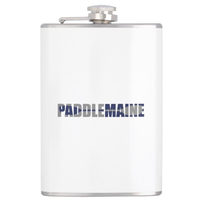Paddle Maine Kayaking Hip Flask (Front)