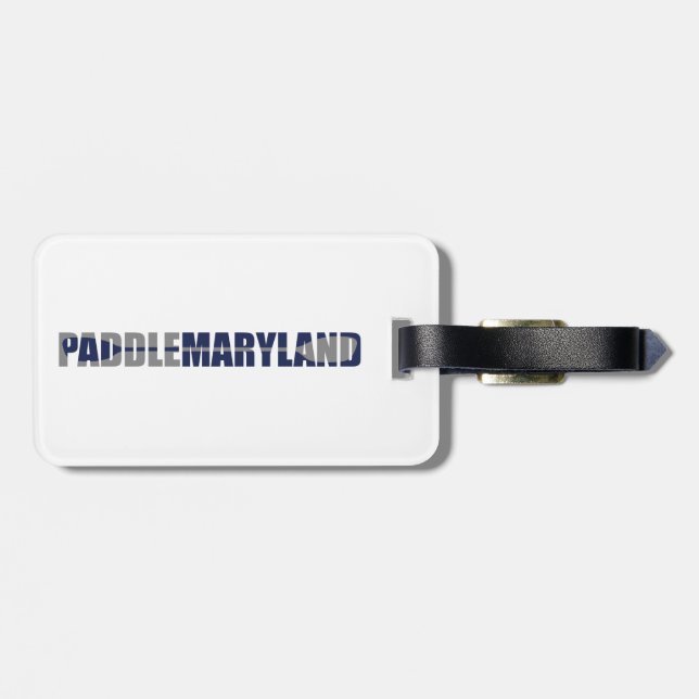 Paddle Maryland Kayaking Luggage Tag (Back Horizontal)