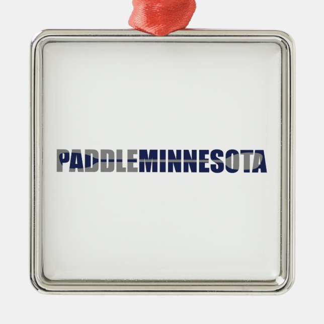 Paddle Minnesota Kayaking Metal Tree Decoration (Front)