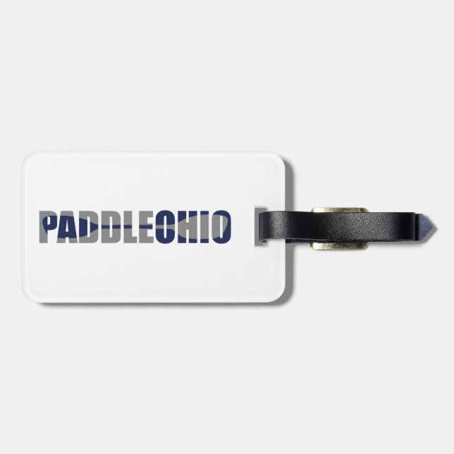 Paddle Ohio Kayaking Luggage Tag (Back Horizontal)