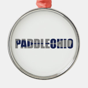 Paddle Ohio Kayaking Metal Tree Decoration