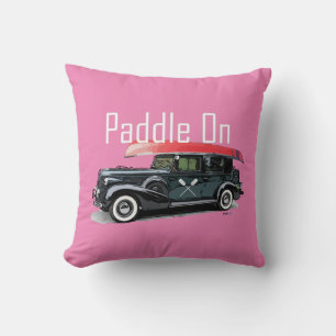 Paddle On Classic Car Design - Throw Pillow 16" x