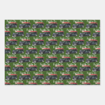 Paddle On Classic Car Design - Wrapping Paper Shee