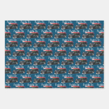 Paddle On Classic Car Design - Wrapping Paper Shee