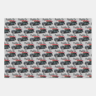 Paddle On Classic Car Design - Wrapping Paper Shee