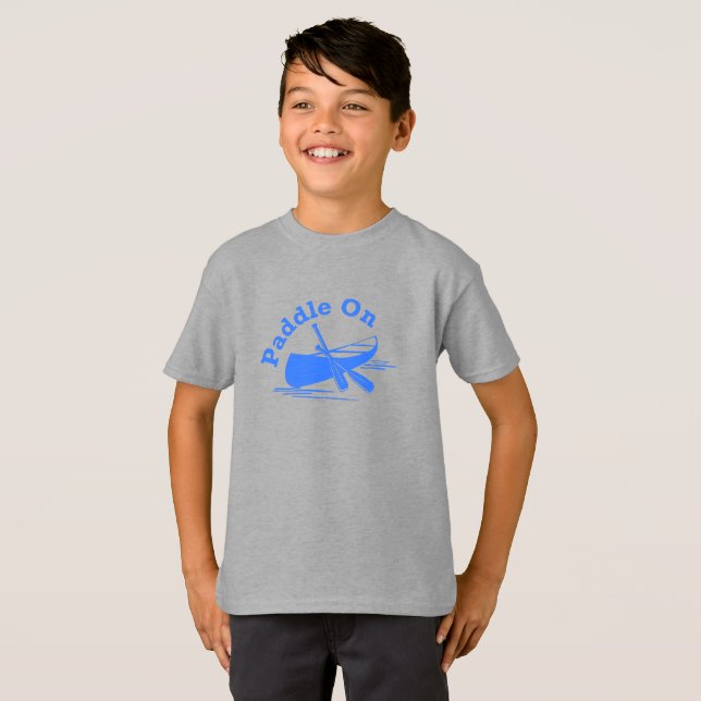 Paddle On Design - Kids' Basic T-Shirt (Front Full)
