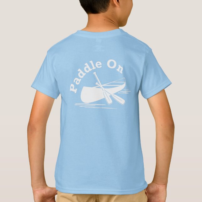 Paddle On Design - Kids' Basic T-Shirt (Back)