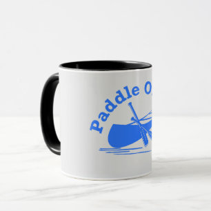 Paddle On Design - Light Grey/Blue Combo Mug