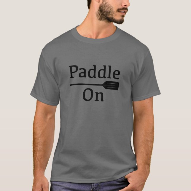 Paddle On Design - Men's Basic Dark T-Shirt (Front)