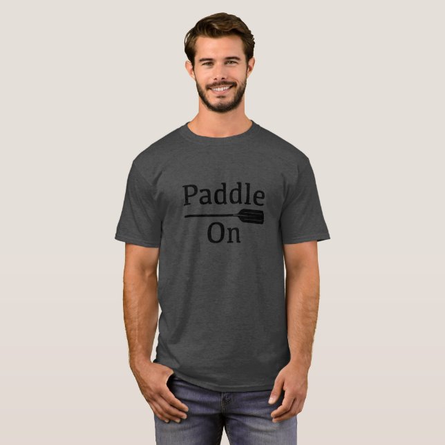 Paddle On Design - Men's Basic Dark T-Shirt (Front Full)