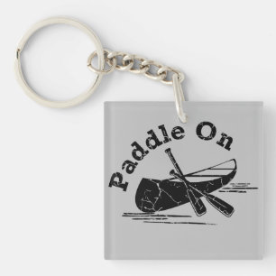 Paddle On Design - Square (double-sid Key Ring