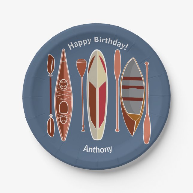 Paddle Passion Paper Plate (Front)