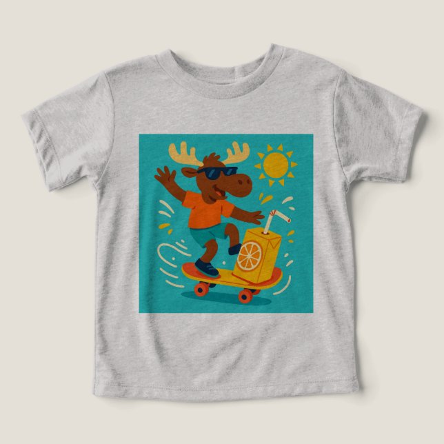 Paddle Pops & Flip Flops – Juggling Moose Summer T (Design Front)